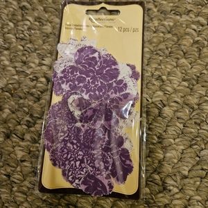 Recollections Purple Flowers Embellishments Decor, Set of 12 Shabby chic